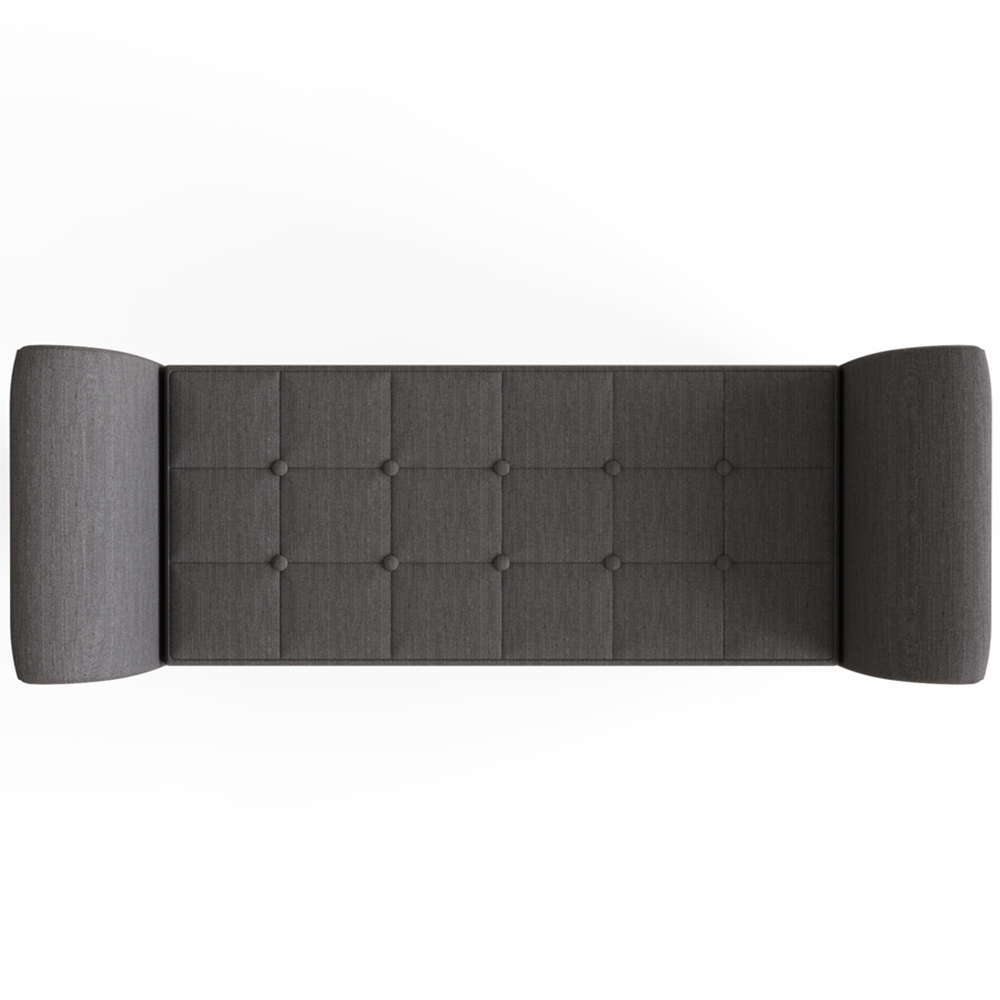 GFW Verona Charcoal Grey Upholstered Window Seat Image 3