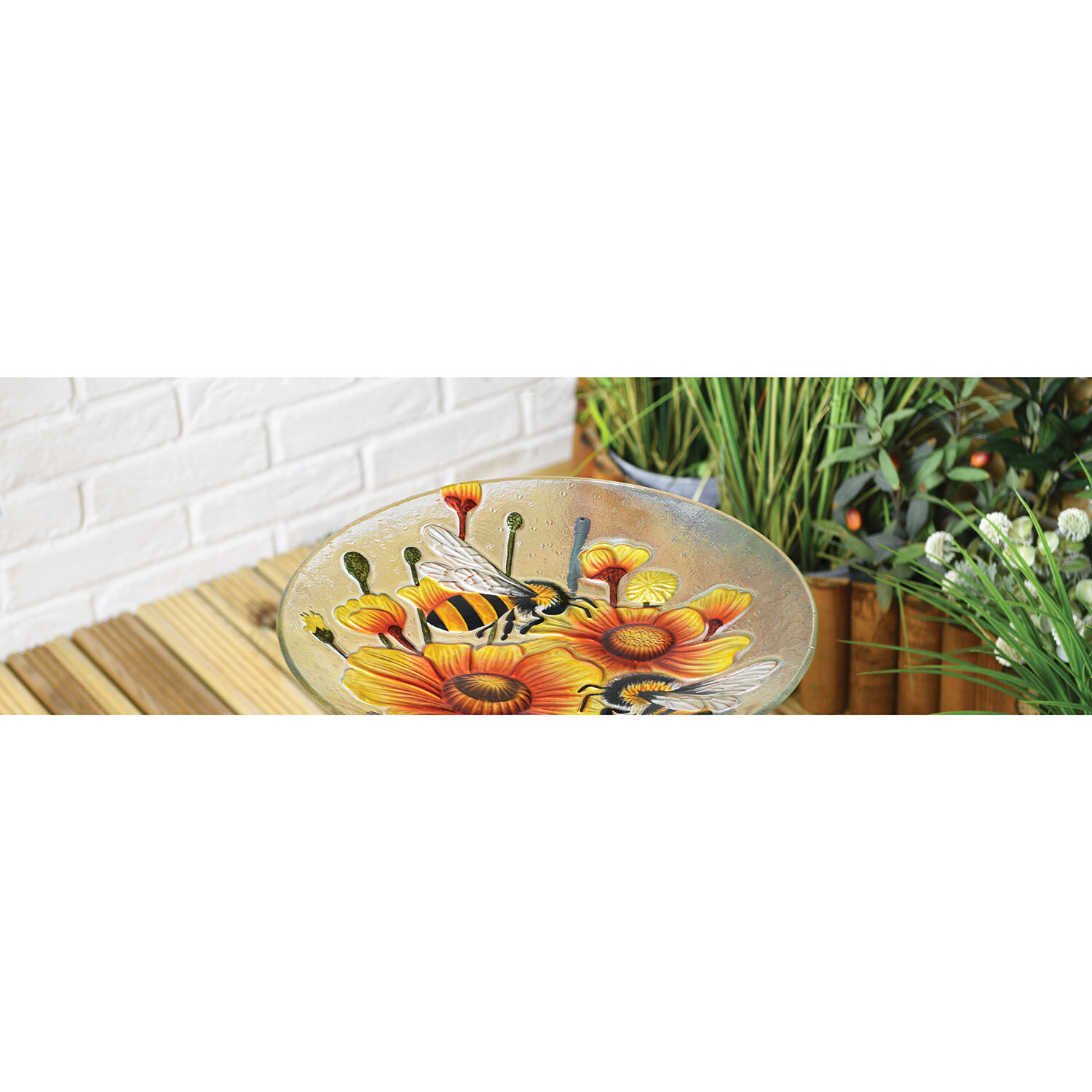 Bee Bird Bath - Multicolour Image 4