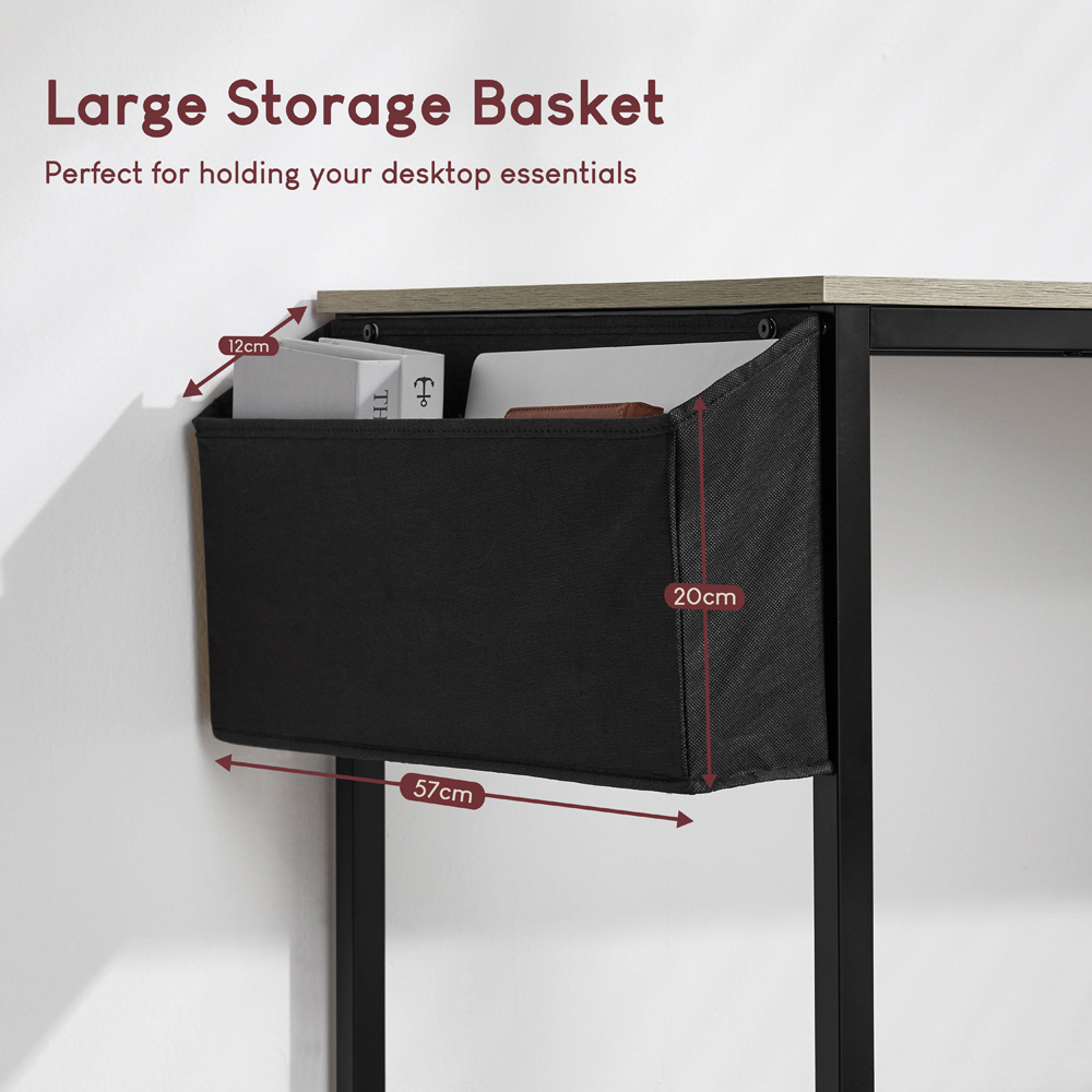 Vida Designs Brooklyn Grey Large Computer Desk Image 7