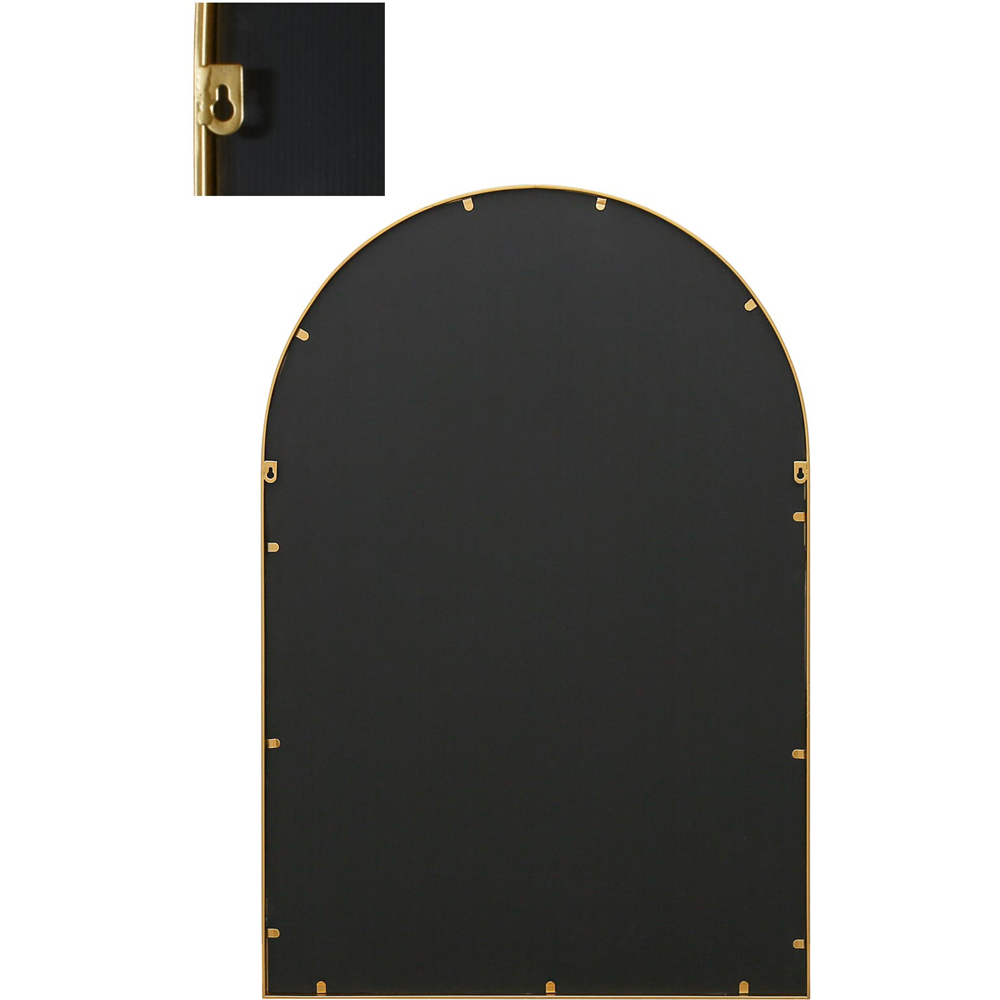 MirrorOutlet The Arcus Gold Framed Arched Wall Garden Mirror 120 x 80cm Image 4