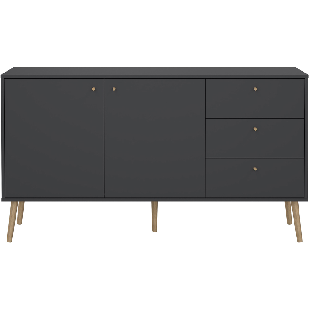 Florence Cumbria 2 Doors 3 Drawers Dark Grey Sideboard Image 3