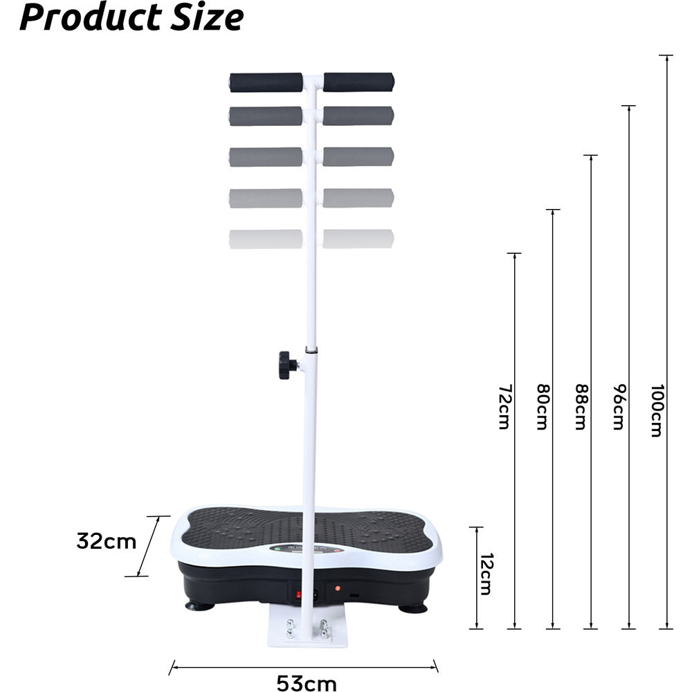 Rattrix White Vibration Platform with Adjustable Handles Image 6