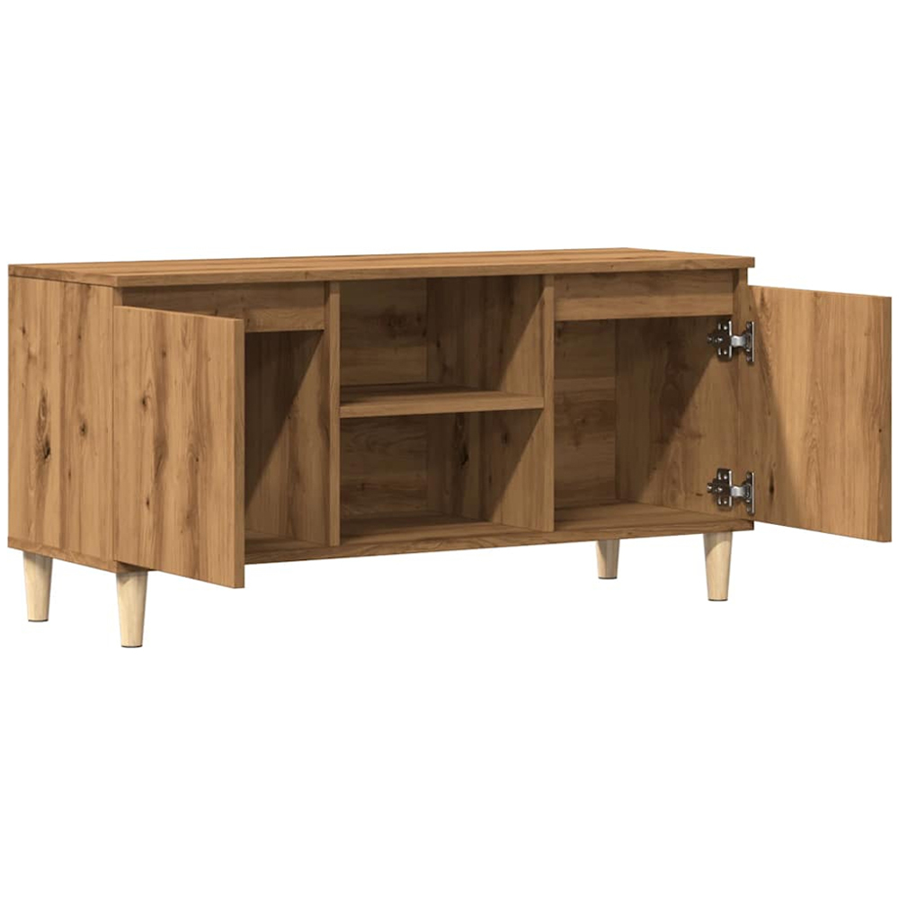 vidaXL 2 Door 2 Shelf Artisan Oak TV Cabinet Image 7