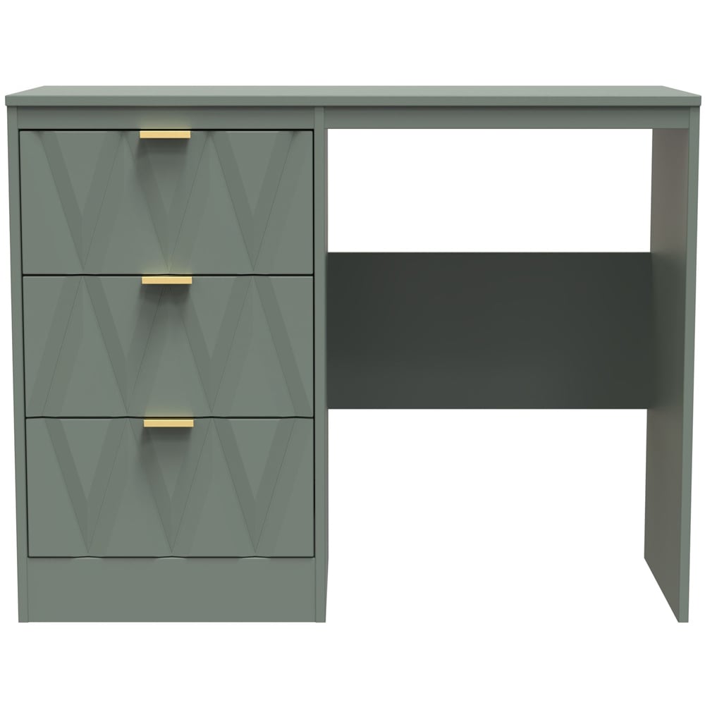 Crowndale Las Vegas 3 Drawer Reed Green Dressing Table Image 3