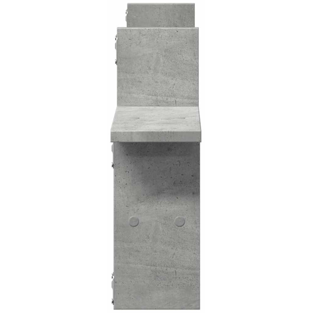 vidaXL 38 x 12 x 38cm Grey Wall Shelf Image 5