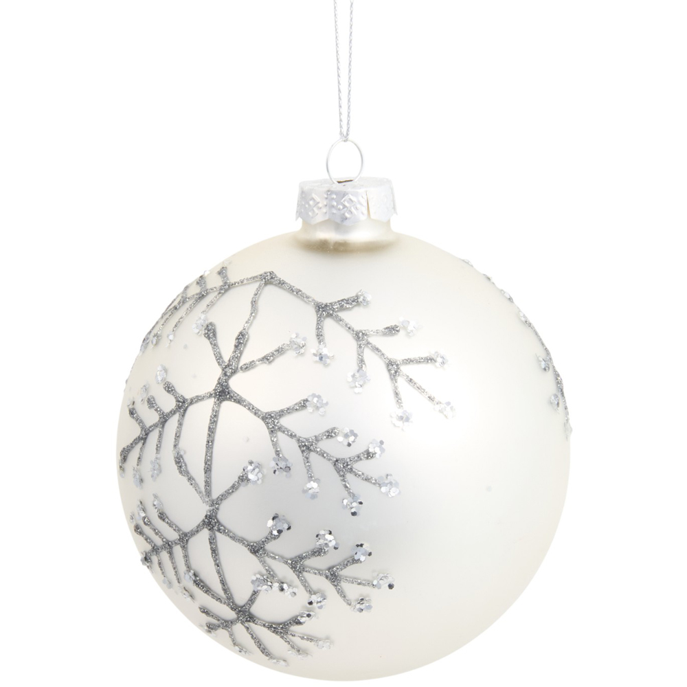 Ivory White Beaded Bauble - Ivory White Image 3