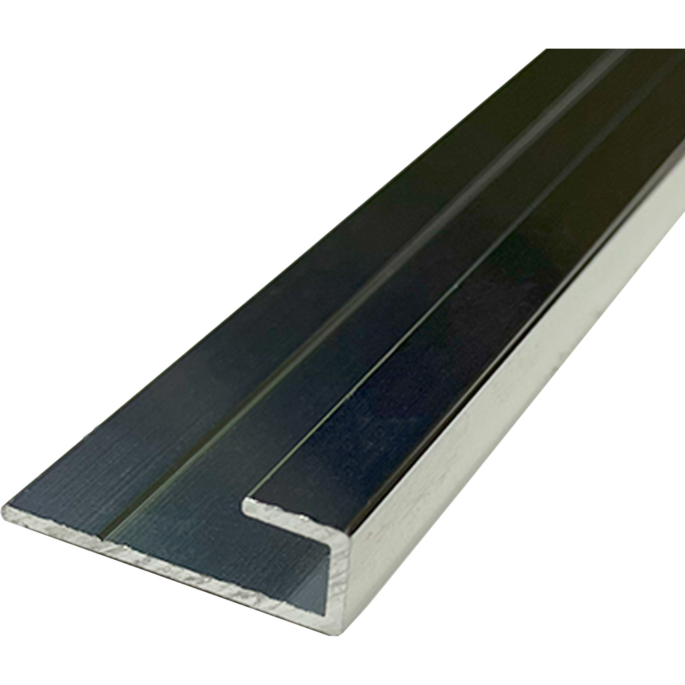 Wetwall Polished Silver Tile End Cap 2450mm Image 1
