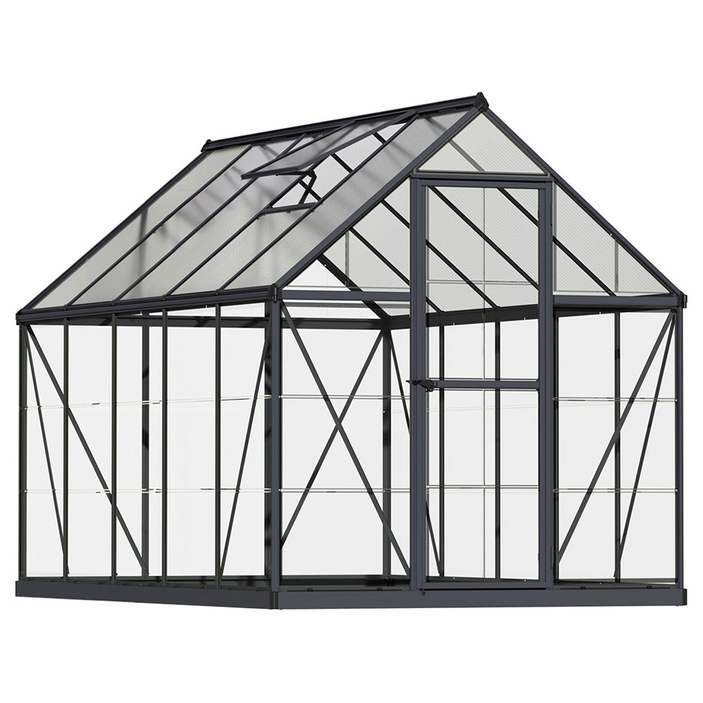 Palram Canopia Hybrid Grey Polycarbonate 6 x 10ft Greenhouse Image 1