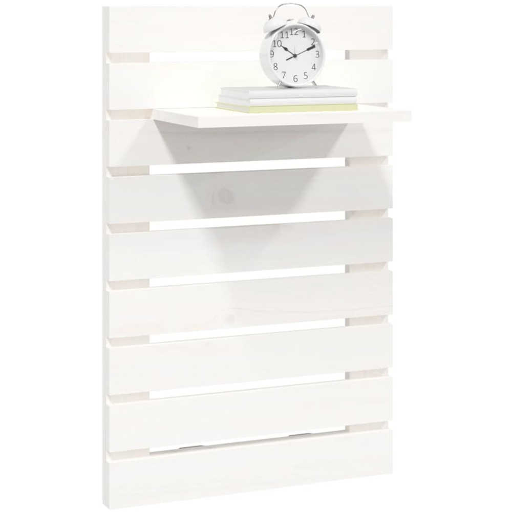 vidaXL White Adjustable Wall-Mounted Bedside Shelf Set of 2 Image 3