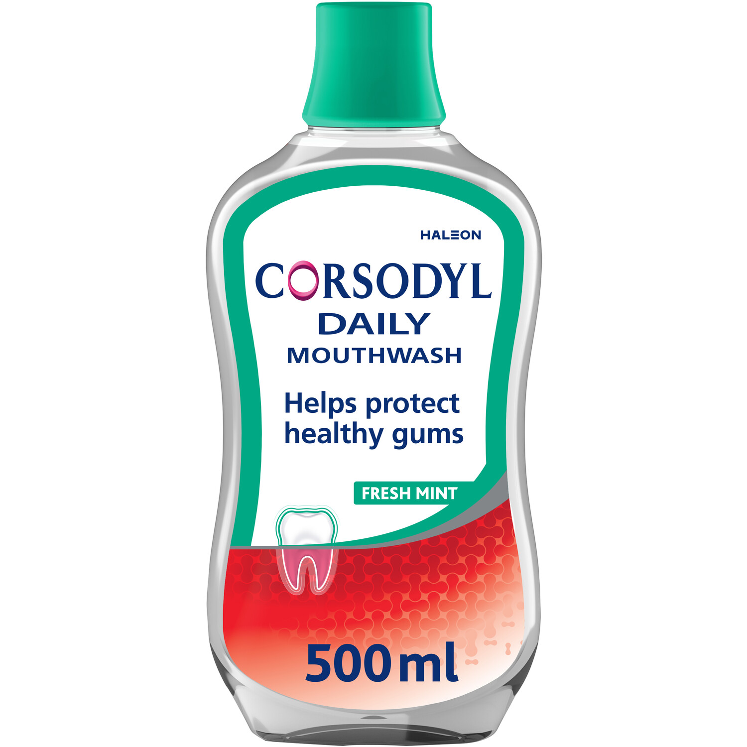 Corsodyl Fresh Mint Daily Mouthwash 500ml Image