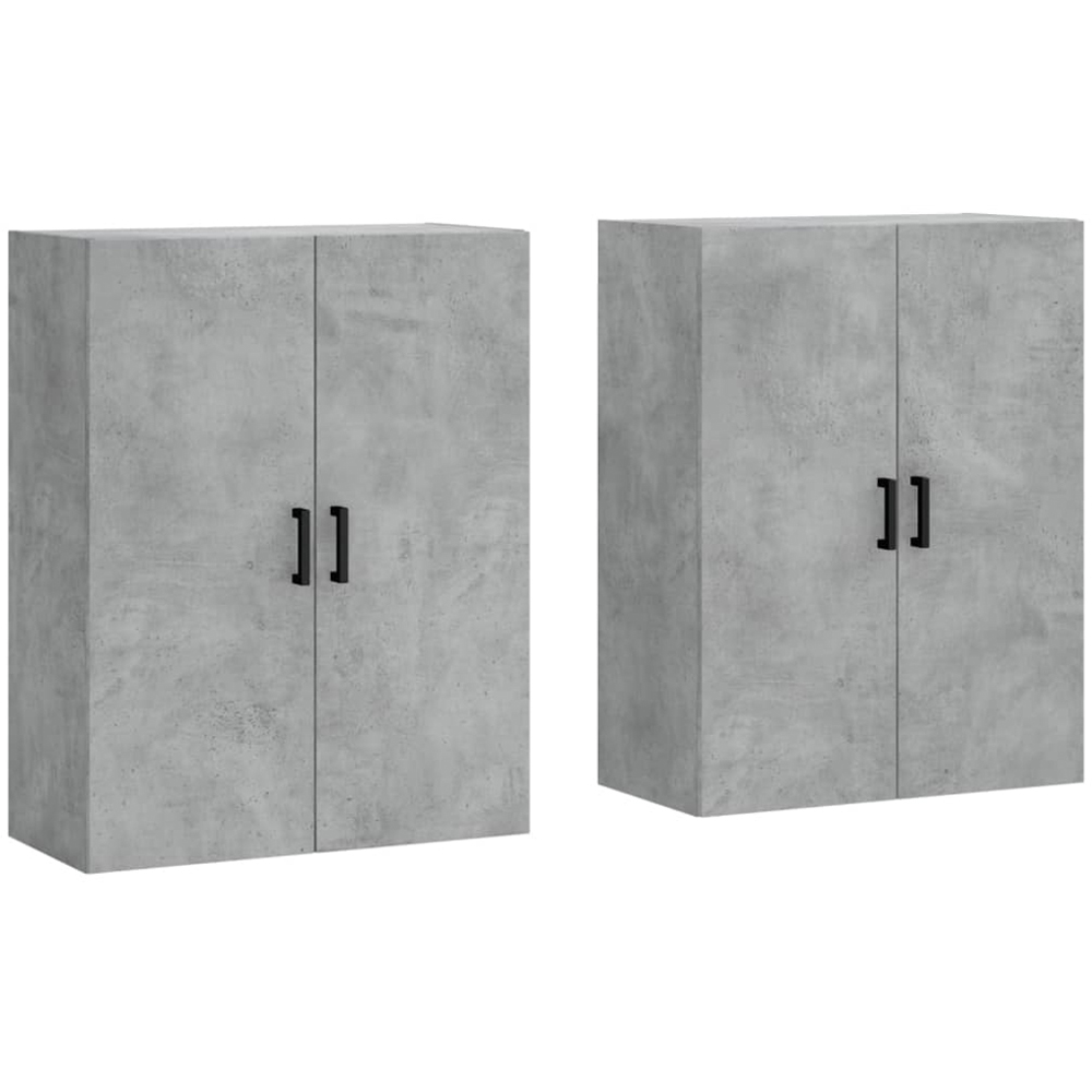 vidaXL 2 Door Concrete Grey Wall Mounted Cabinet Set of 2 Image 2