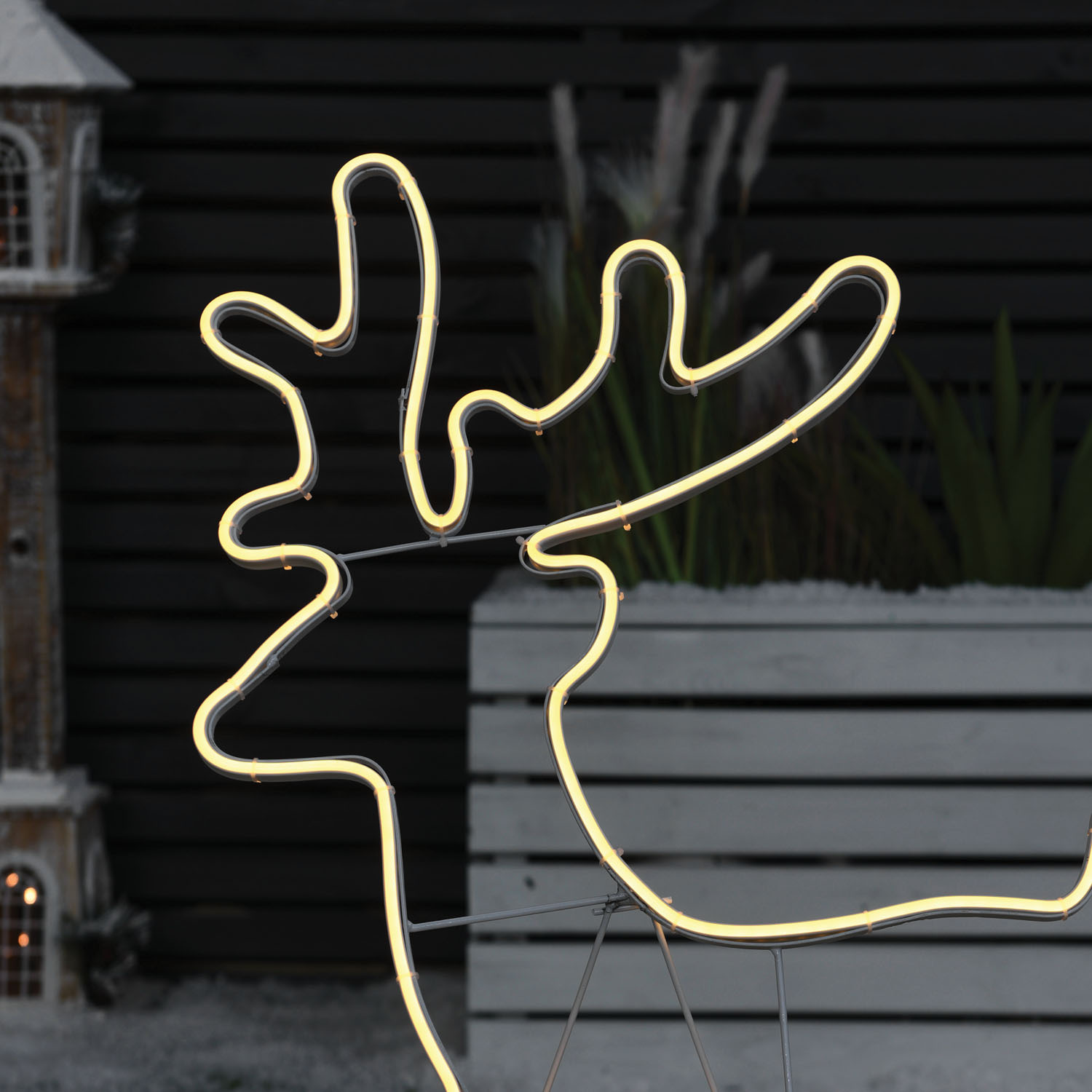 Standing LED Reindeer Rope Light - Warm White Image 2