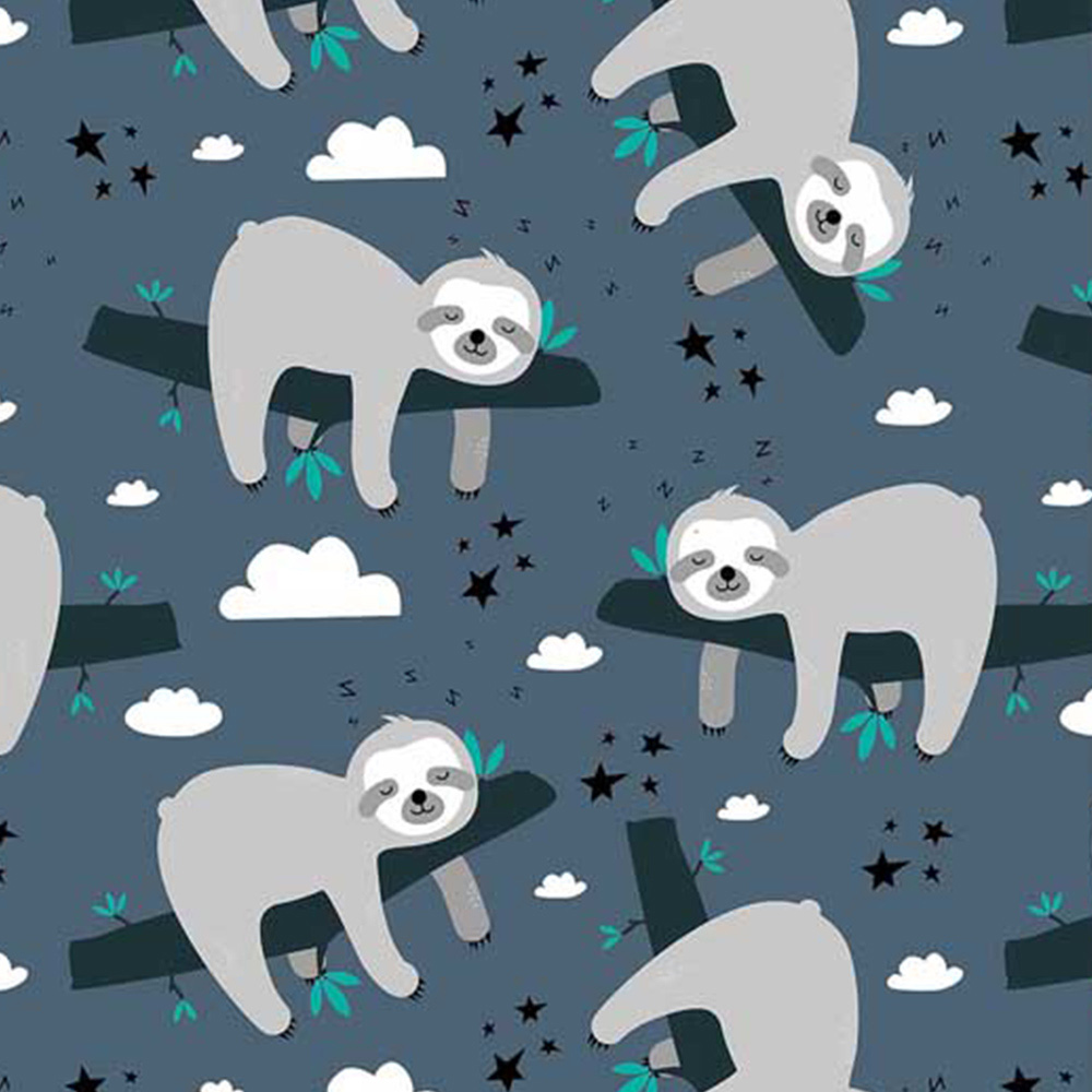 Warren Reed Designer Large Sleeping Sloth Pattern Suitcase Image 3