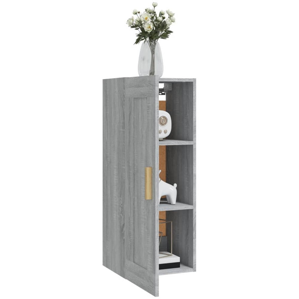vidaXL Single Door Grey Sonoma Wall Cabinet Image 3