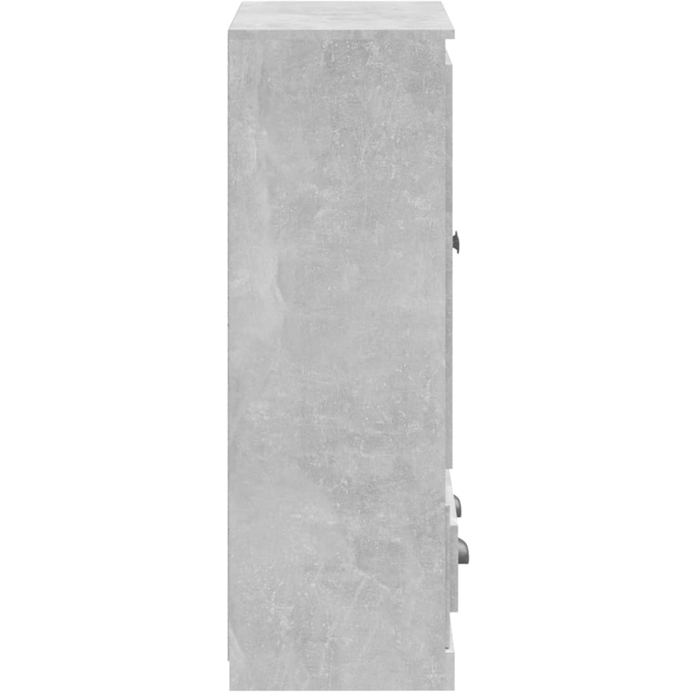 vidaXL 2 Door Single Drawer Concrete Grey Highboard Image 6