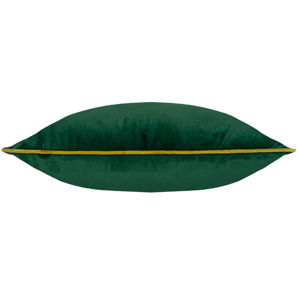 Paoletti Meridian Emerald Moss Velvet Cushion Image 2