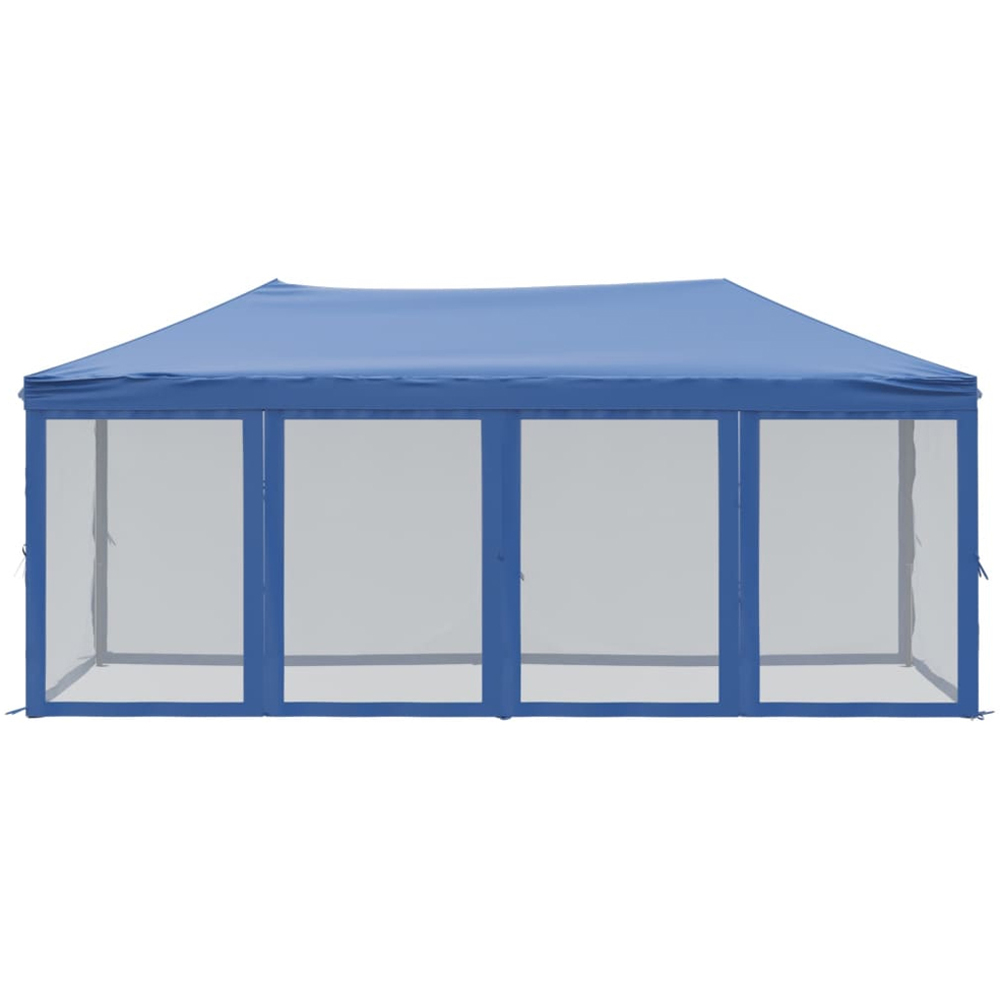 vidaXL 3 x 6m Blue Foldable Party Tent with Sidewalls Image 3