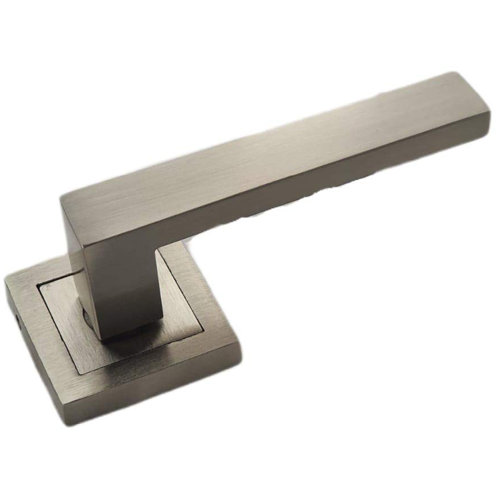 Golden Grace Satin Stainless Steel Delta Door Handle Set Image 3