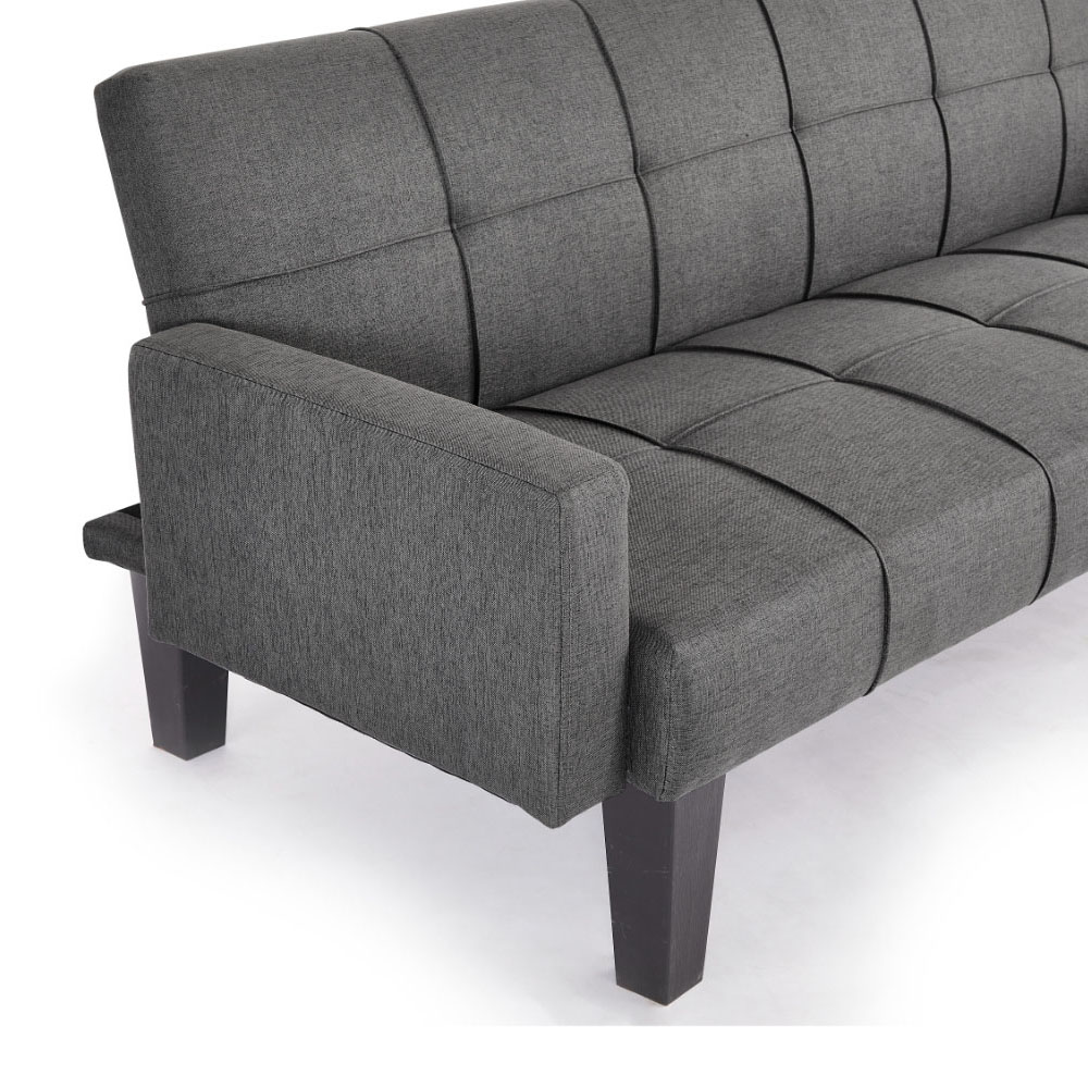 Home Detail Levine Double Sleeper Dark Grey Fabric Sofa Bed Image 6