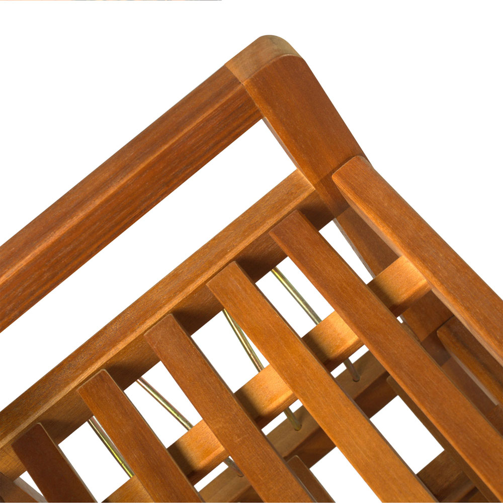 HOMCOM 5-Tier Teak Acacia Wood Shoe Rack Image 7