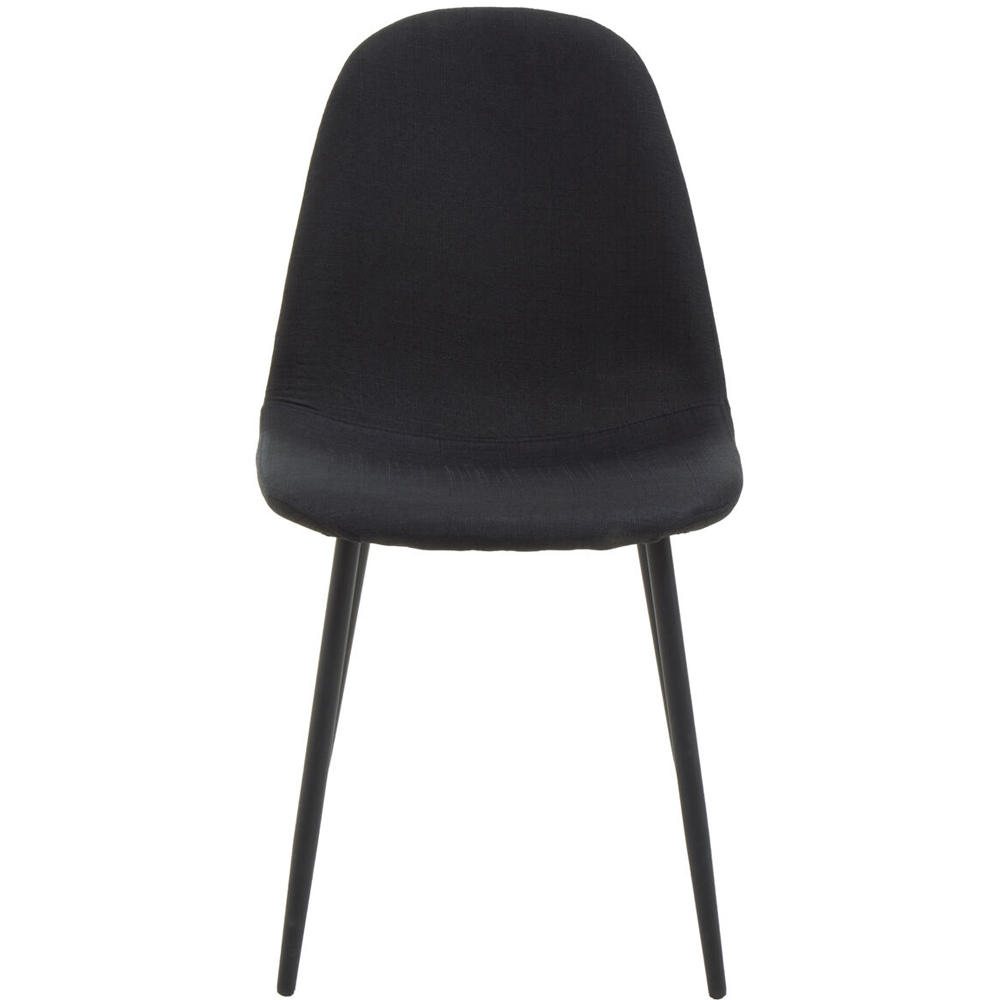 Premier Housewares Salford Black Fabric Dining Chair Image 3