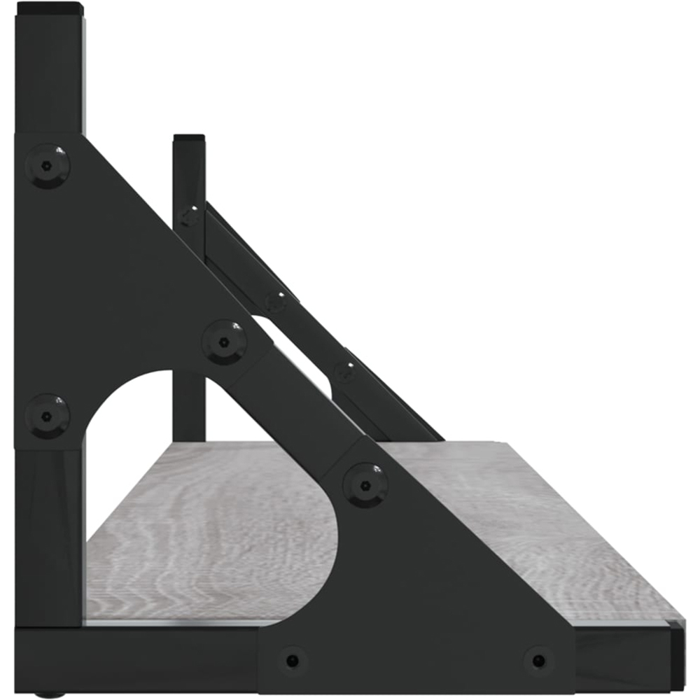 vidaXL Grey Wall Mounted Wall Shelf 2 Pack Image 5