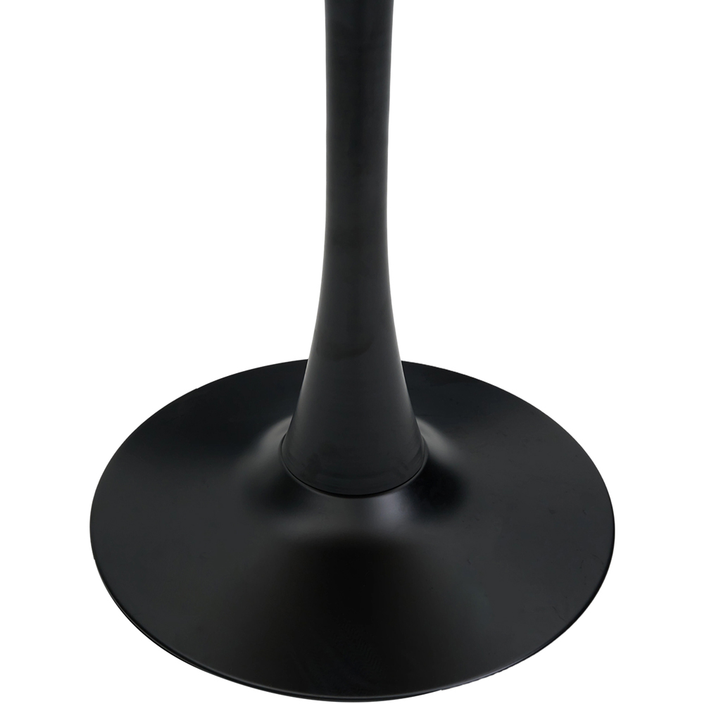 Living and Home 2 Seater Metal Base Modern Round Dining Table Black Image 7