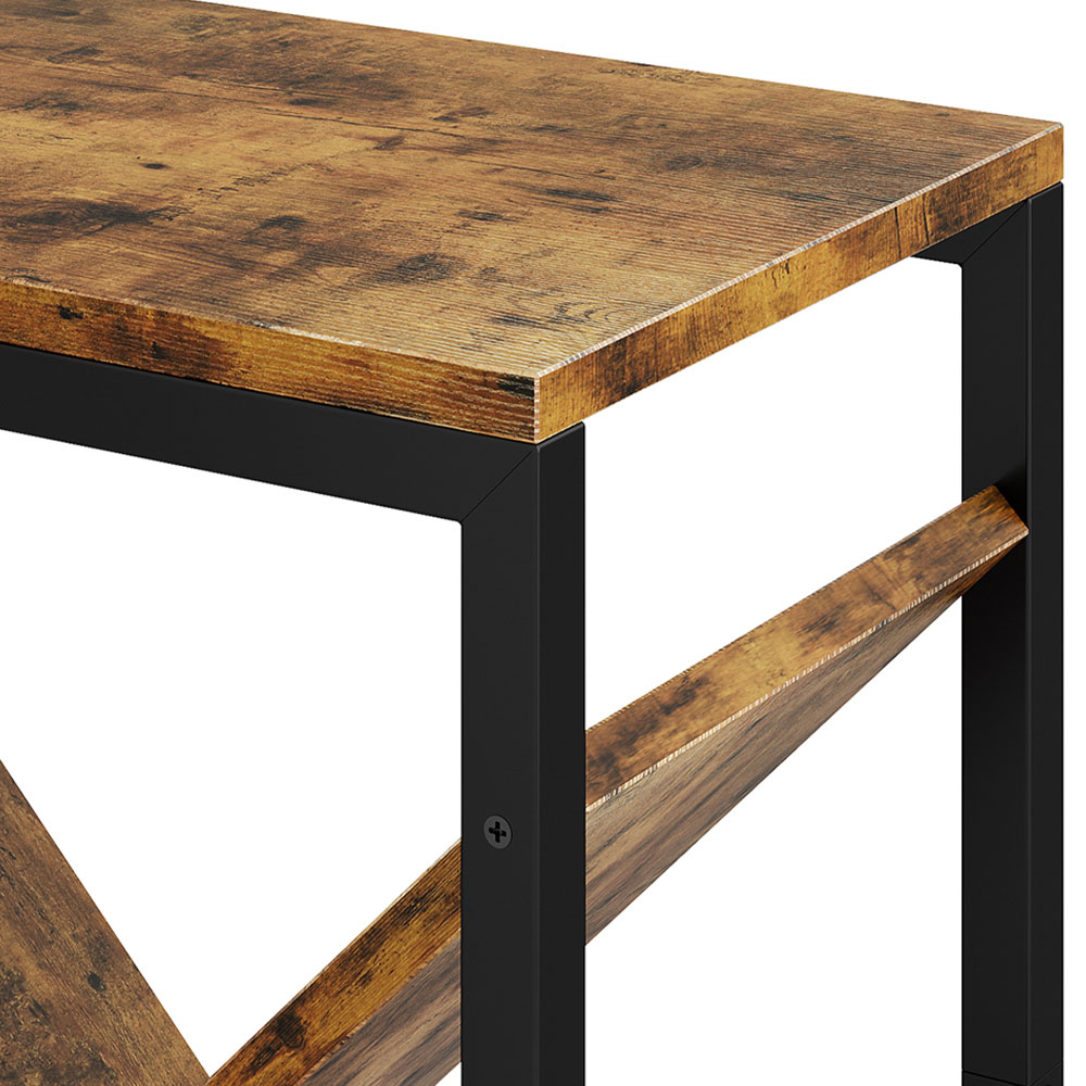 Living and Home 9 Shelf Black and Dark Wood Freestanding Tree Bookcase Image 5
