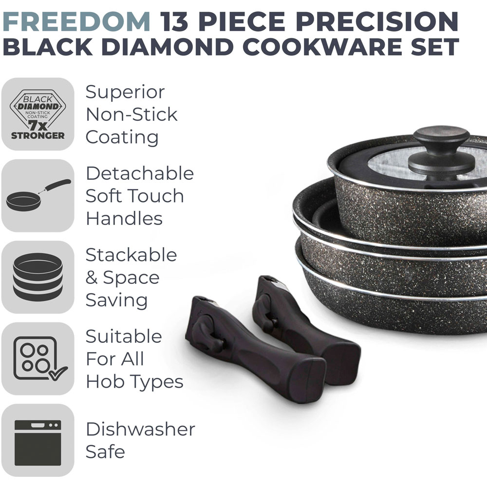 Tower Precision 13 Piece Black Cookware Set Image 8