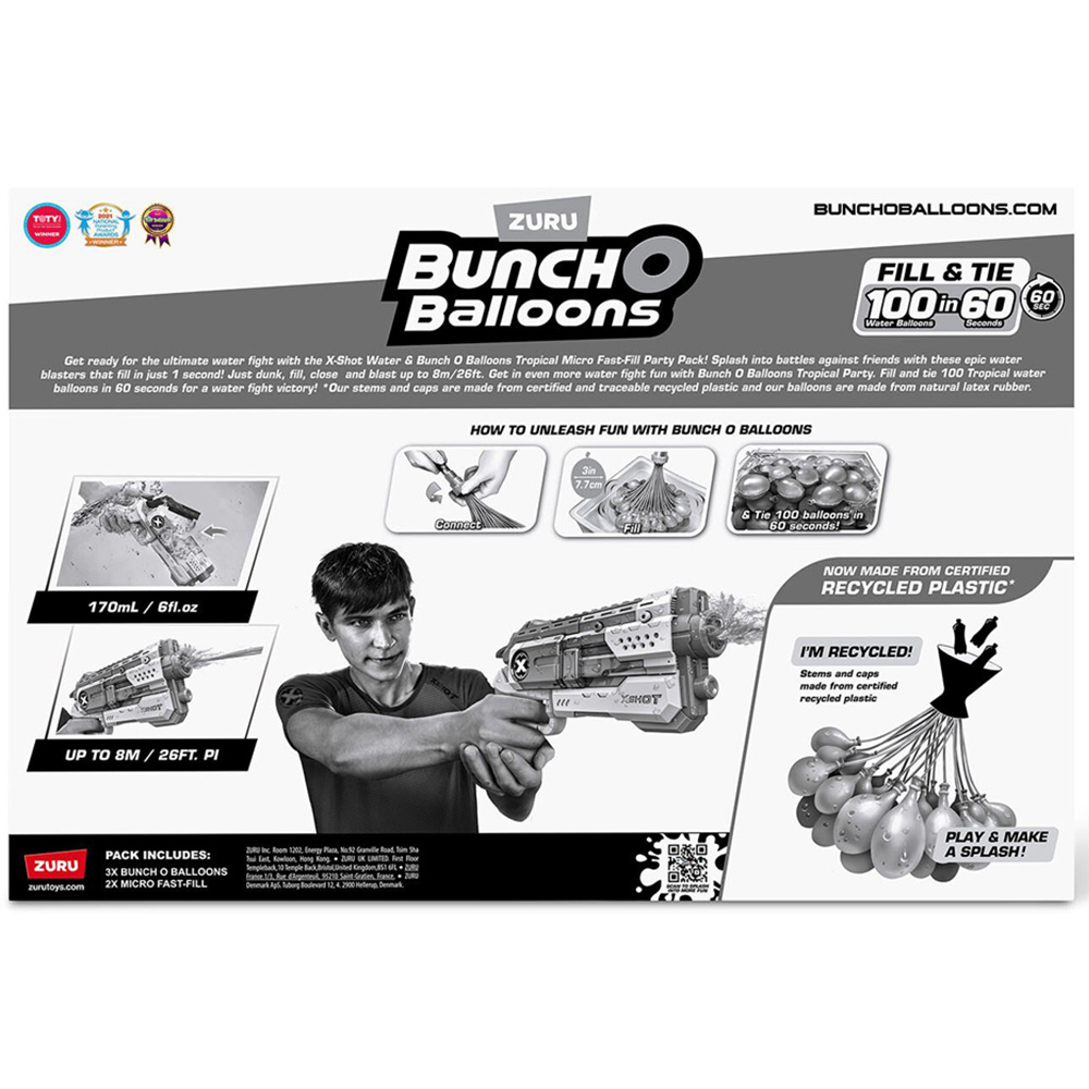 X-Shot Micro Fast-Fill and Bunch O Balloons Shooter - Multicolour Image 7