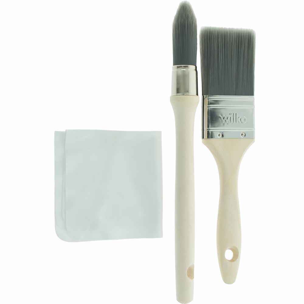 Wilko Furniture Paint Brush Kit with Cloth Image 2