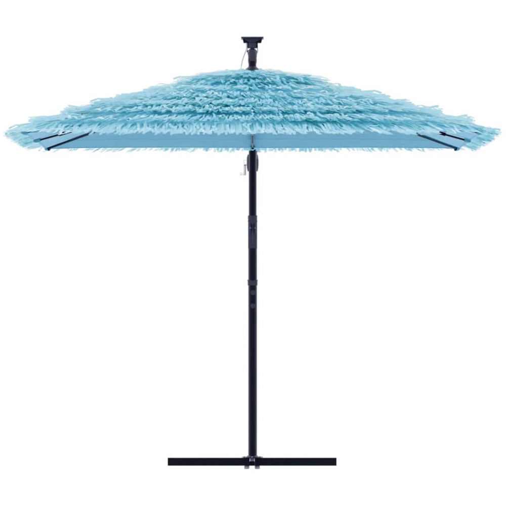 vidaXL Blue Straw Top Cantilever Parasol with Steel Pole 2.6m Image 2