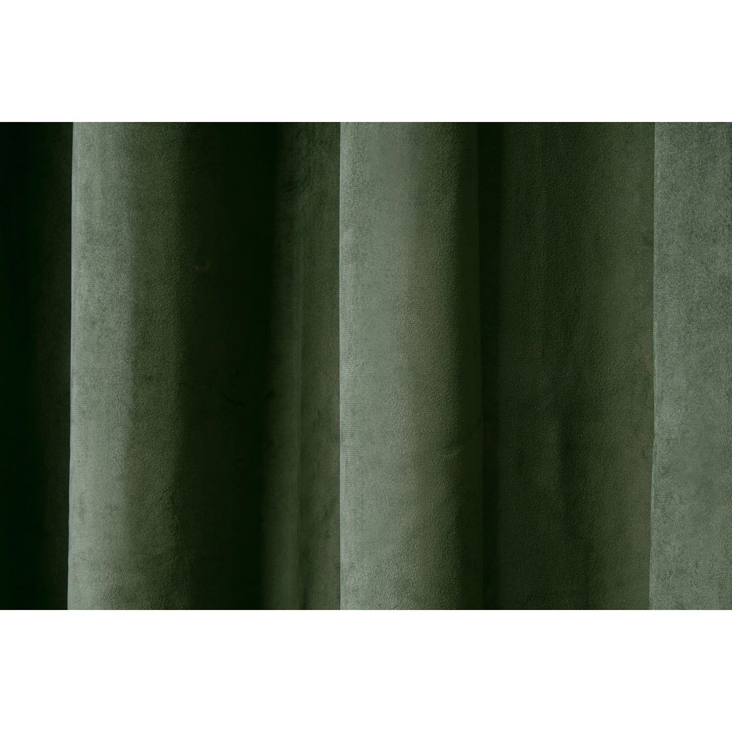 Divante Vermont Velvet Blackout Curtains - Olive / 168cm / 137cm Image 4