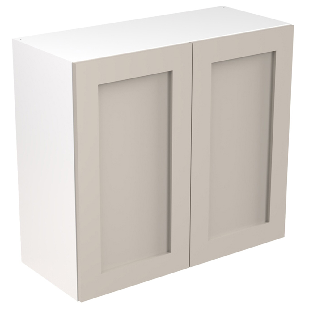 Kitchen Kit Shaker Matt Light Grey Wall Kitchen Cabinet Flatpack 800mm Image 1