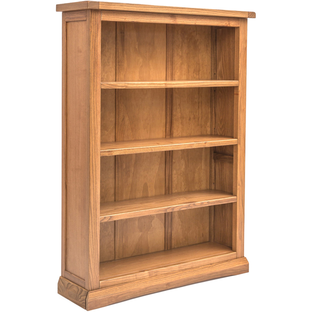 Salerno 4 Shelf Light Wood Wide Bookcase Image 3