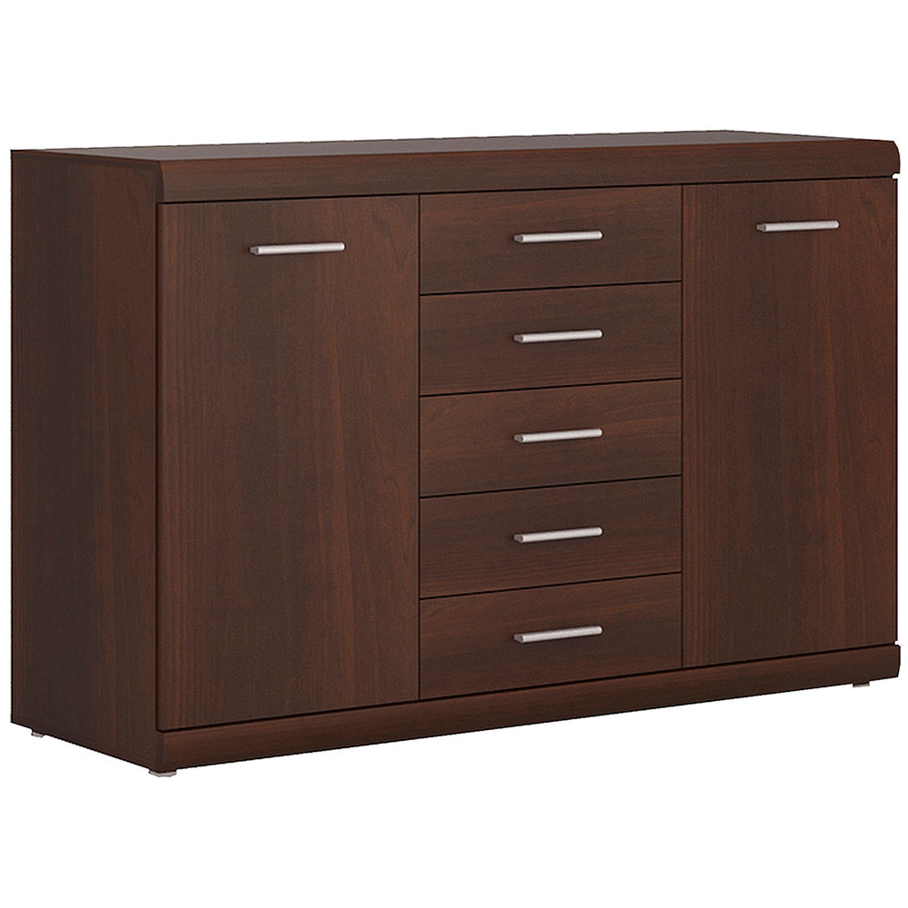 Florence Imperial 2 Door 5 Drawer Dark Mahogany Sideboard Image 2