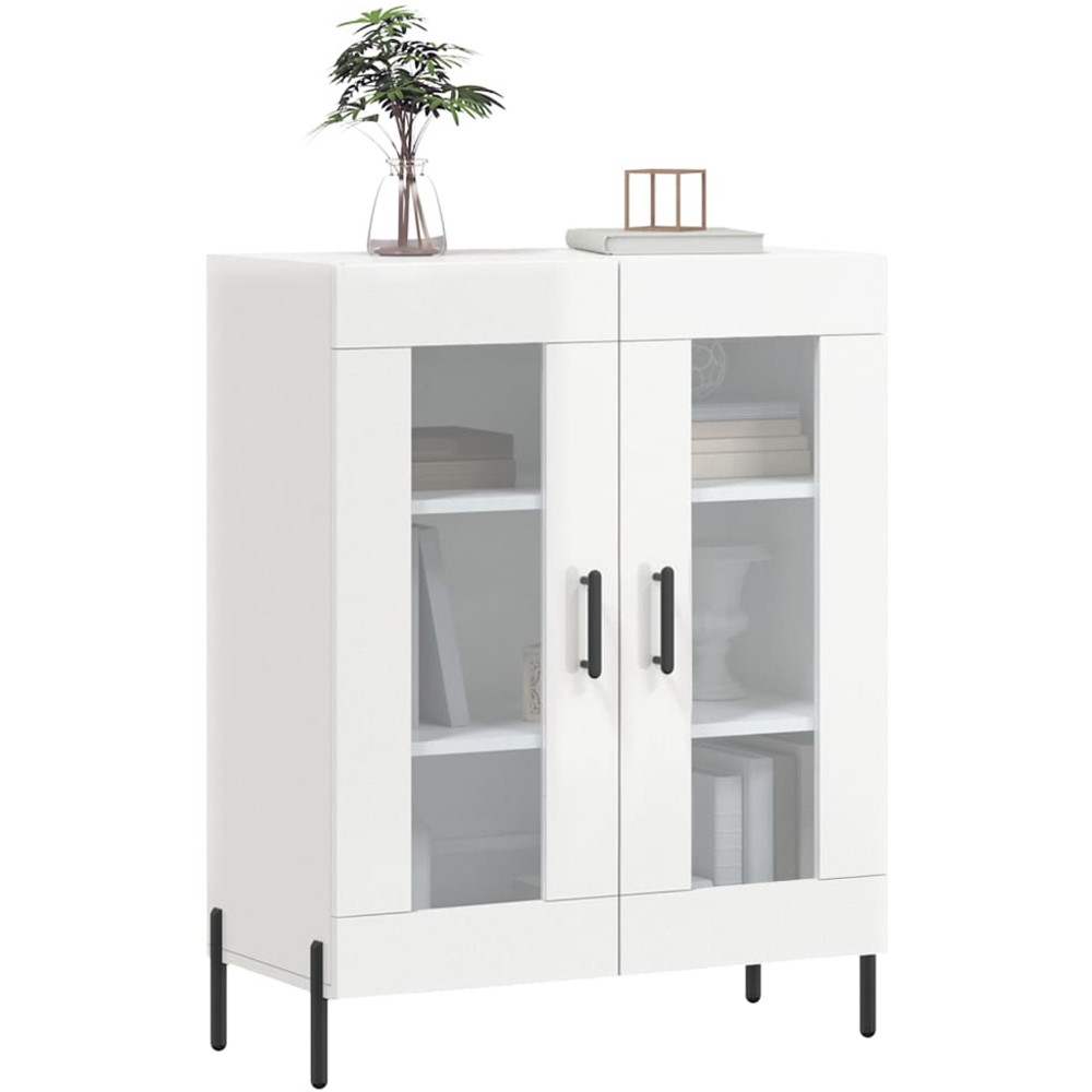 vidaXL 2 Door High Gloss White Sideboard Image 3