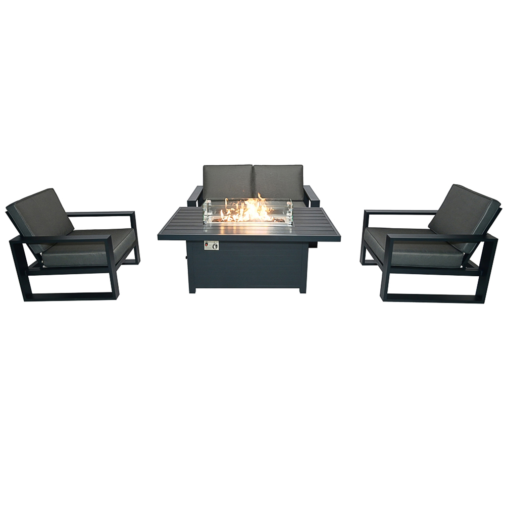 Furniture One 4 Seater Aluminium Garden Dining Set Image 2