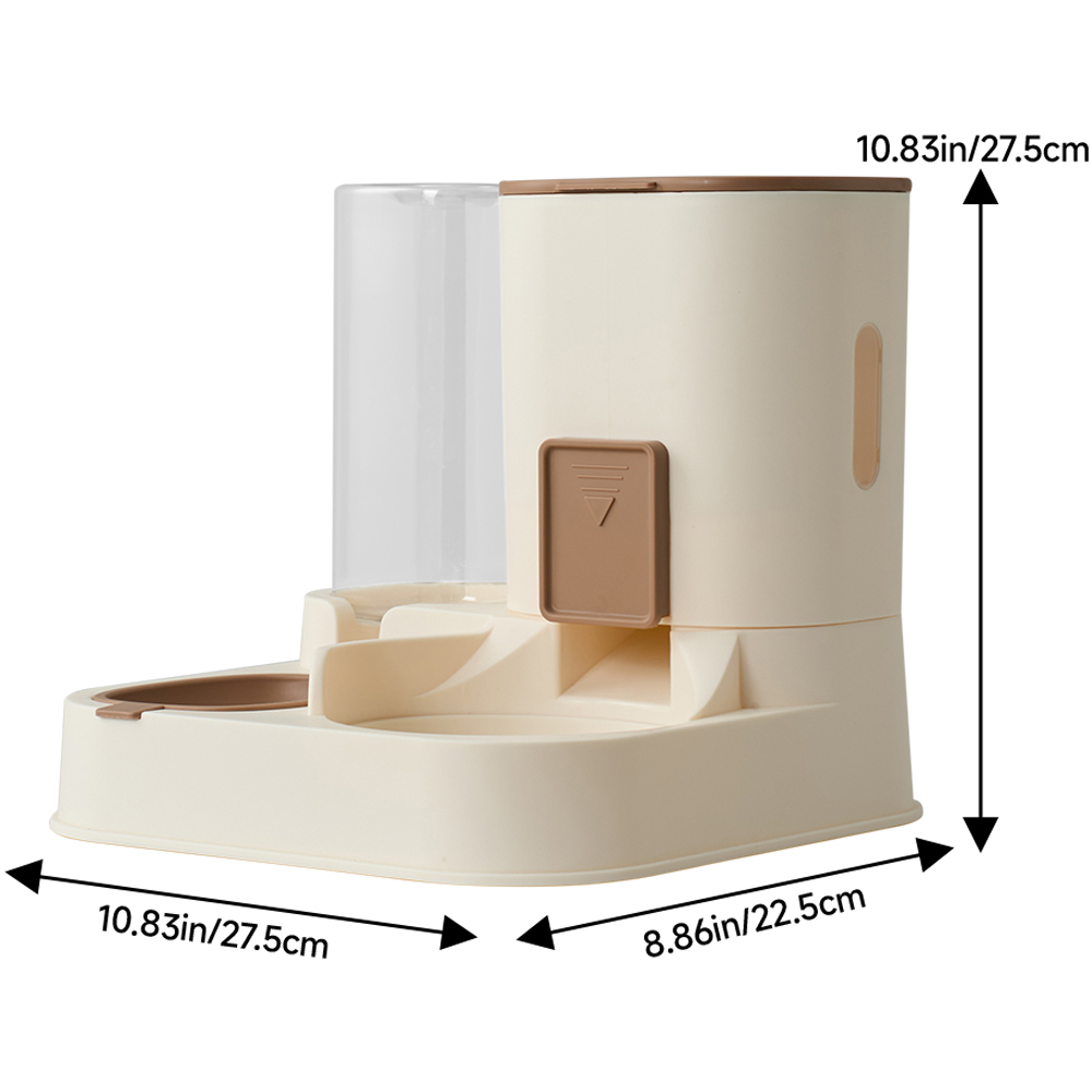 H&O Direct 2-in-1 Brown Pet Feeder and Water Dispenser 2.3L Image 6