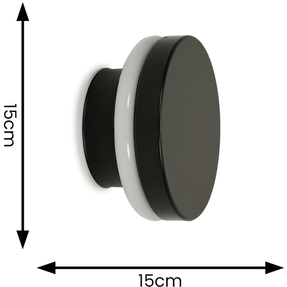 ValueLights Infinity Black Backlit Circle Integrated LED Wall Light Image 8