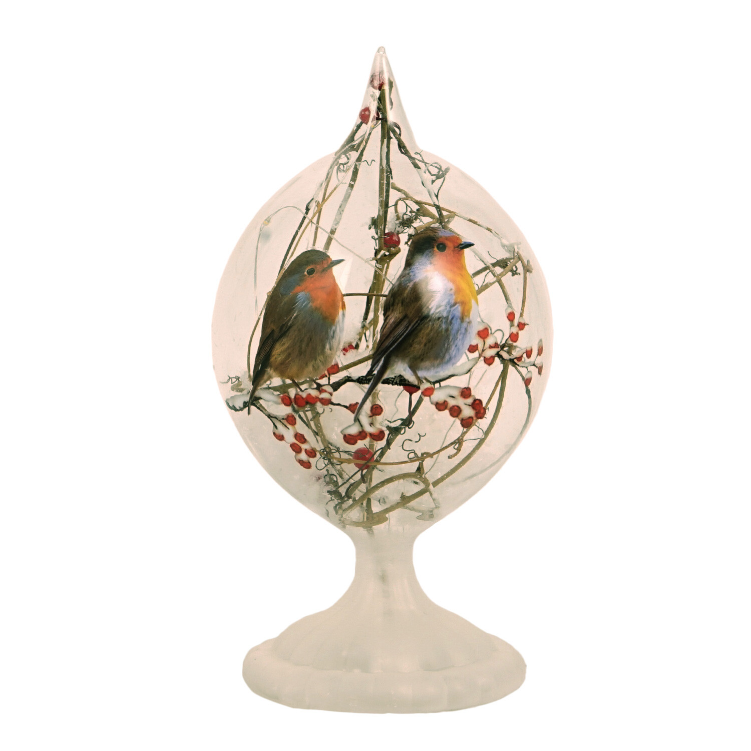 Spindle Top LED Robin Globe - Clear Image 2