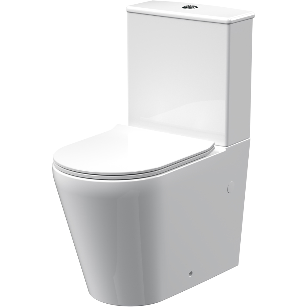 nuie Freya White Pan and Cistern and Seat 374mm Image 1