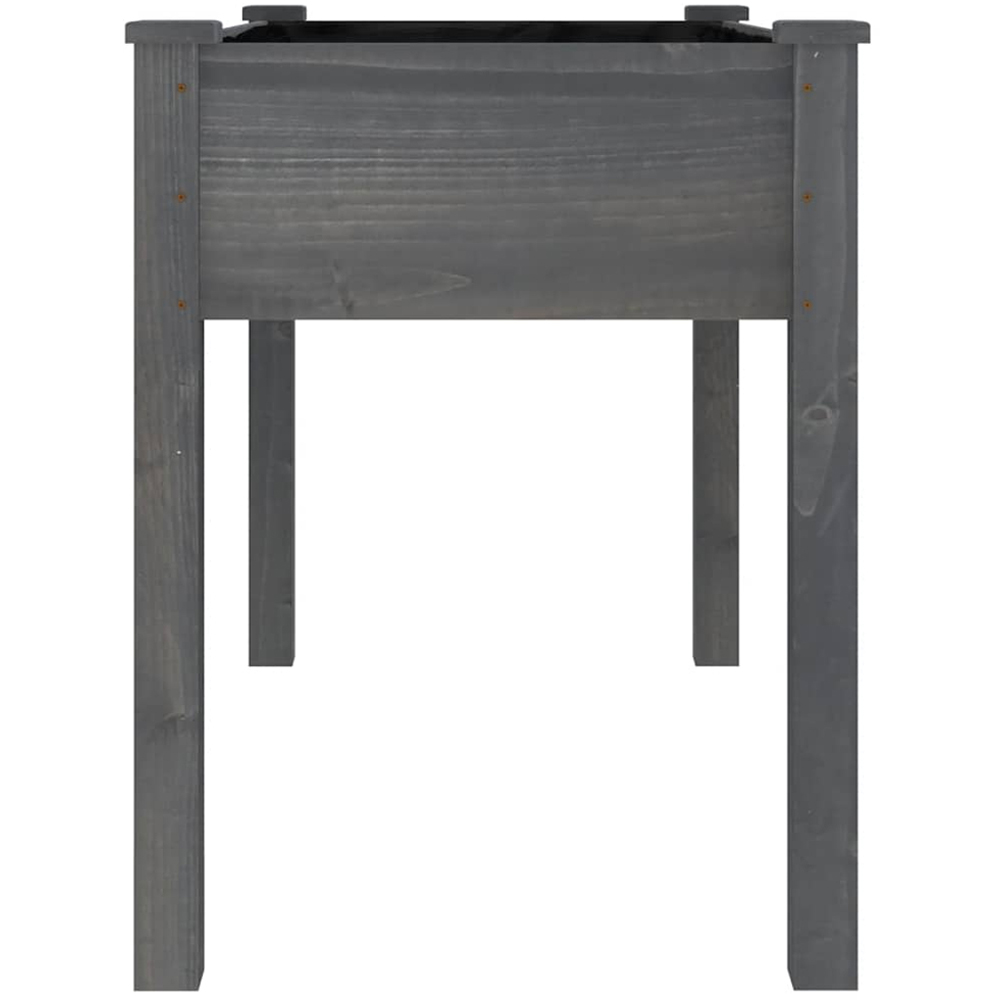 vidaXL Grey Fir Wood Garden Planter with Liner 76 x 59 x 118cm Image 4
