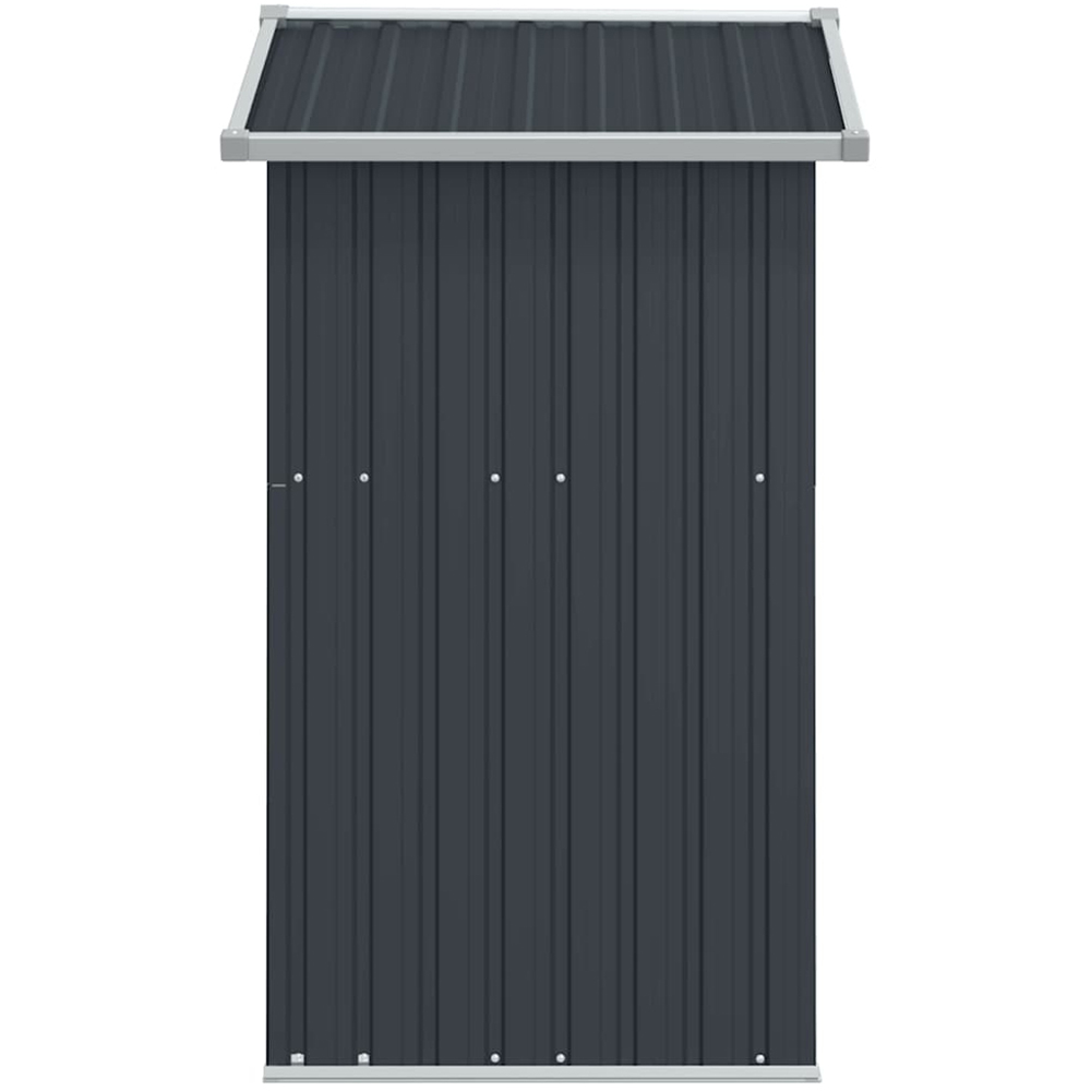 vidaXL 4.1 x 3.2ft Anthracite Galvanised Steel Apex Garden Shed Image 2