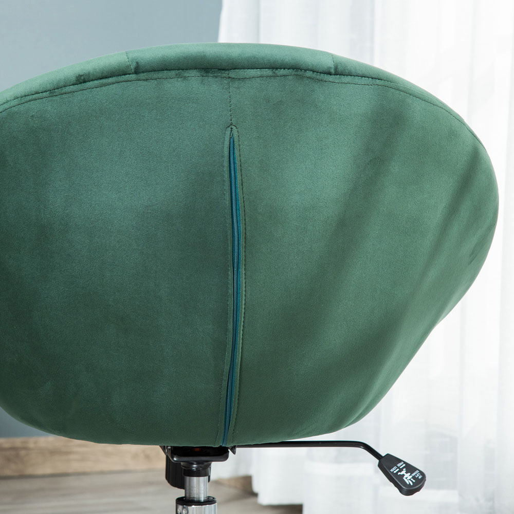 Portland Green Velvet Touch Tufted Height Adjustable Bar Stool Image 3