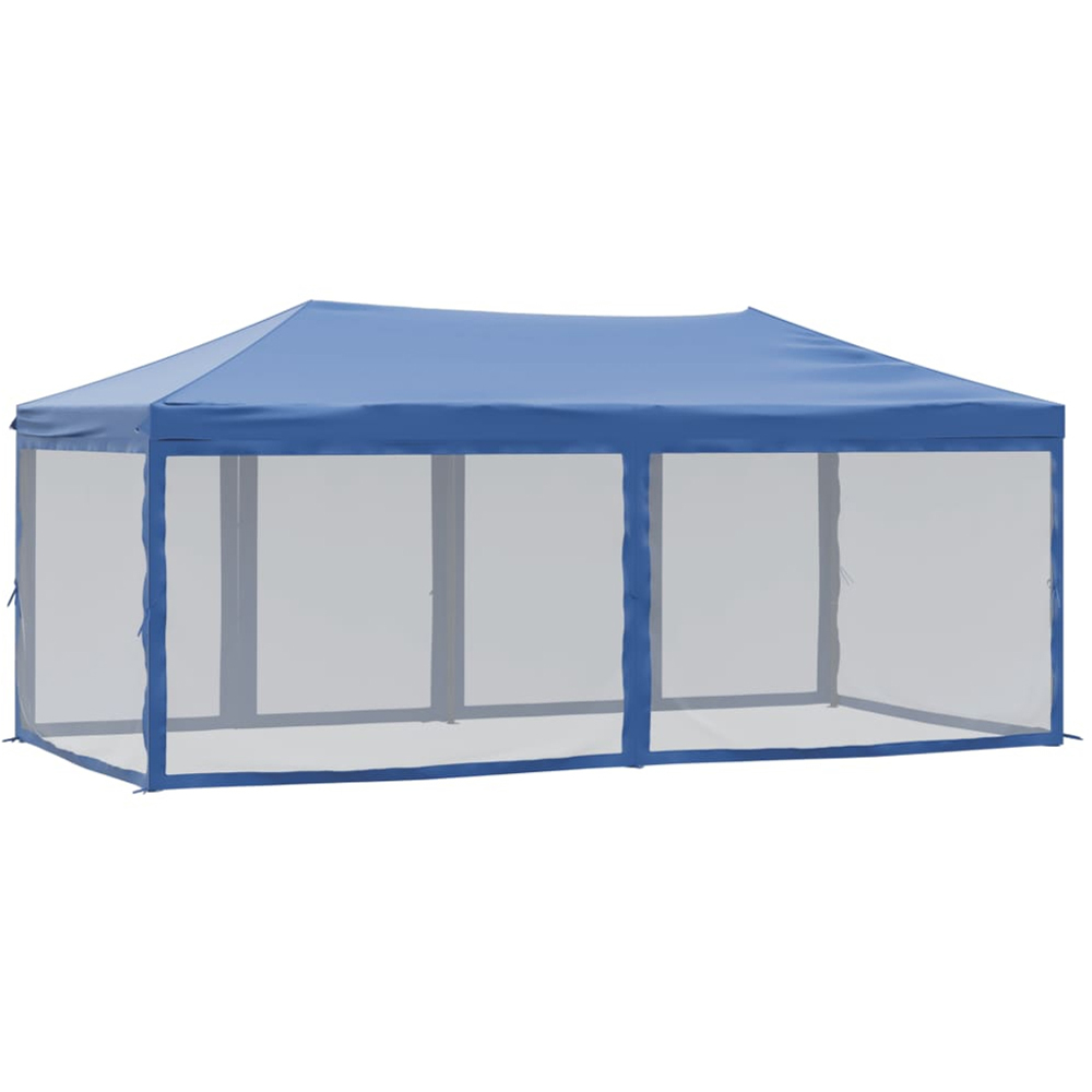vidaXL 3 x 6m Blue Foldable Party Tent with Sidewalls Image 5