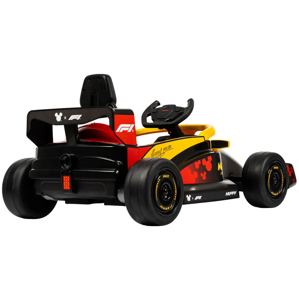 Huffy Kids Red Disney Mickey Mouse Ride-On Remote Control F1 Car 12V Image 3