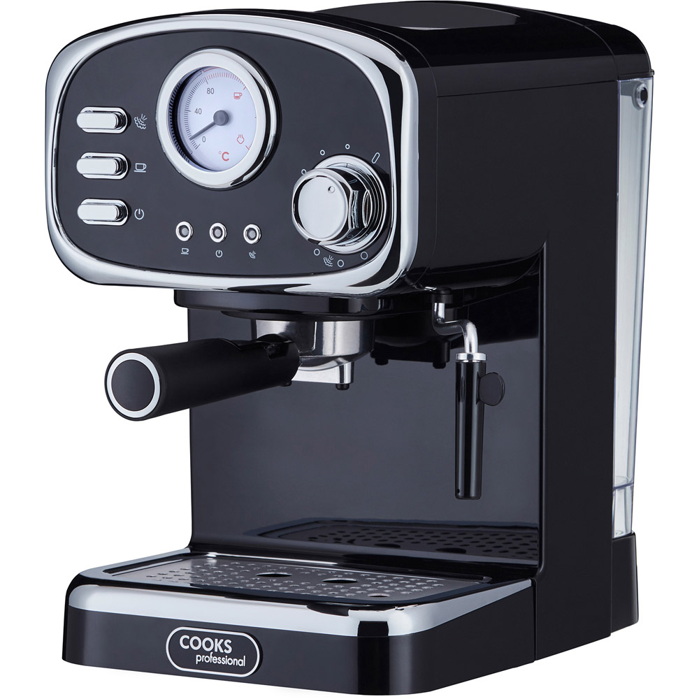 Cooks Professional G4535 Black Retro 15 Bar 1.2L Digital Coffee Machine 1100W Image 3