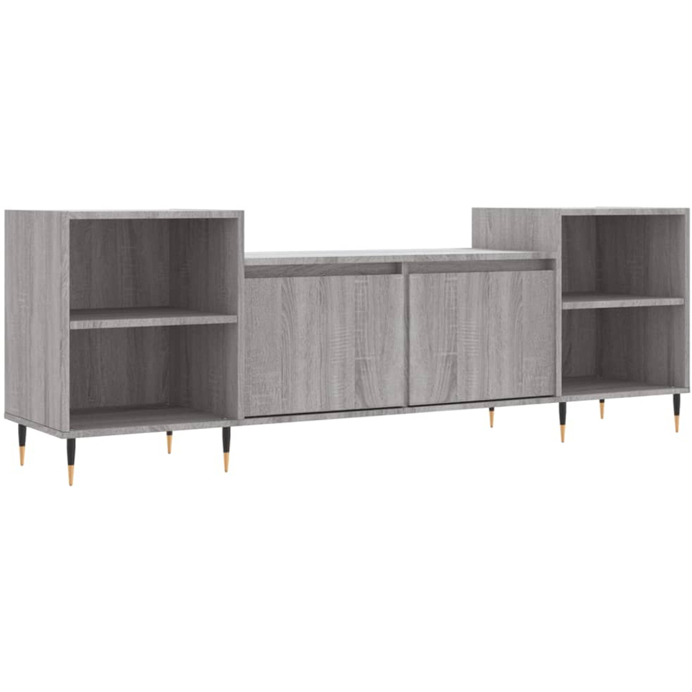 vidaXL 2 Door 4 Shelf Grey Sonoma TV Cabinet Image 2