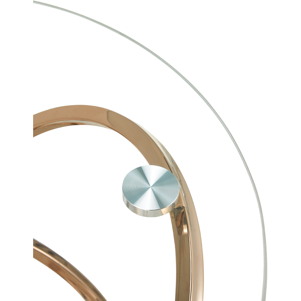 Comfy Living Gold Effect Tempered Glass Side Table Image 4